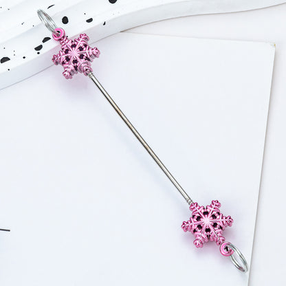 Beadable Blank Bars Christmas Snowflake-shaped