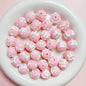 Hand Painted Jelly Bean Acrylic Beads 16mm Cream Colors 10pcs 3