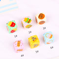 Burger Fries Printed Acrylic Square Beads 14mm Diagonal Hole 10pcs 6