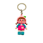 PVC Fruit Girl Keychain Soft Rubber Cartoon Character Charm 5