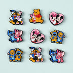 Silicone Focal Beads Disney Mickey Minnie Pooh Bear Heart 20pcs 2