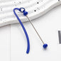 Beadable Bookmark Metal Curved Design Shiny Bead Ends Multicolor 21