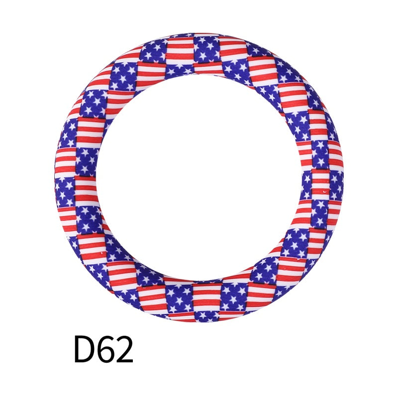65mm Silicone Beads Printed Designs Vibrant Colors 21