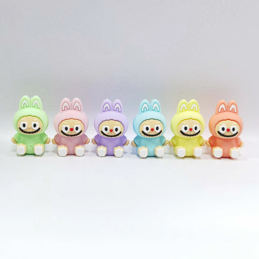 Silicone 3D Focal Beads Bunny Character Sitting Pose 20pcs