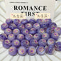 Luminous Color-Changing Resin Round Flower Beads 16mm 10pcs 12