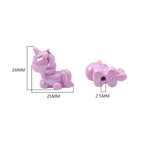 Painted Unicorn Acrylic Beads 25x26mm Pastel Iridescent Shine 4pcs 2