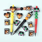 Silicone Focal Beads Disney Chipmunks Mickey Mouse Double Trouble Text 20pcs 7