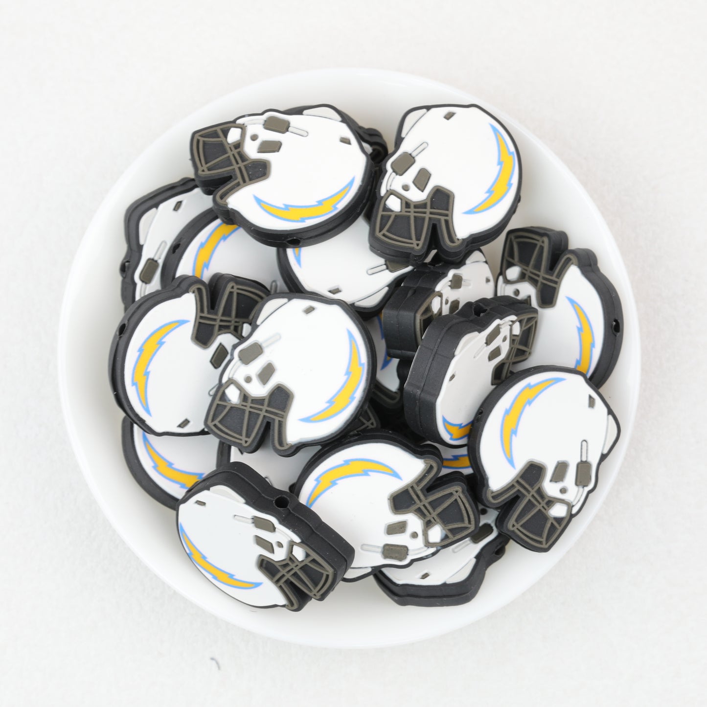 NFL Teams Silicone Focal Beads Football Helmet Design 20pcs 18