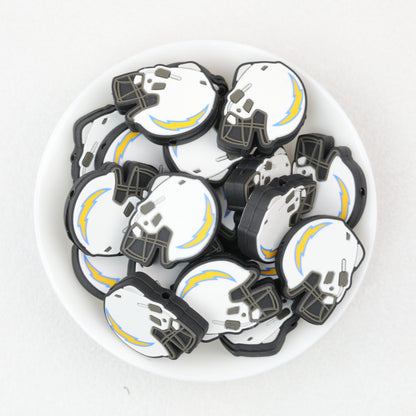 NFL Teams Silicone Focal Beads Football Helmet Design 20pcs 18