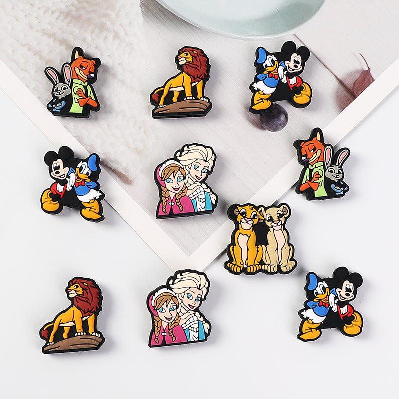 Silicone Focal Beads Disney Anime Characters Classic Duo Group 20pcs 3