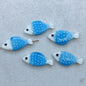 Hand Painted Fish Ceramic Beads 29mm Spotted Colorful 5pcs 14