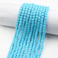 Cube Clay Beads 6mm Solid Color Polymer Matte Finish 10strands 23