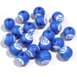 Colored Billiard Ball Round Acrylic Beads 16mm Glossy 10pcs 15
