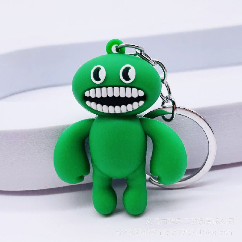 Soft Rubber Cartoon Monster Keychain Colorful Garten Of Banban Plush 3
