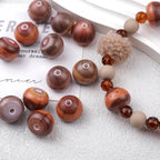Cute Chestnut Acrylic Beads 13x16mm Painted Smile Face 20pcs 2