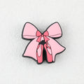 Pink Bow Ballet Shoe Silicone Focal Beads 20pcs - Pink