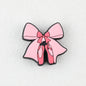 Pink Bow Ballet Shoe Silicone Focal Beads 20pcs - Pink