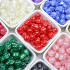 Sparkling Star Resin Round Beads 16mm 50pcs 3