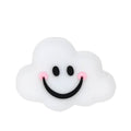 Silicone Focal Beads White Smiling Clouds Smiling Face Happy Expression