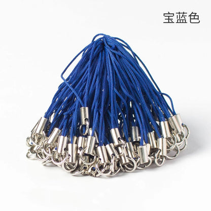 Polyester Iron Aluminum Phone Strap 58mm Colorful 100pcs 18