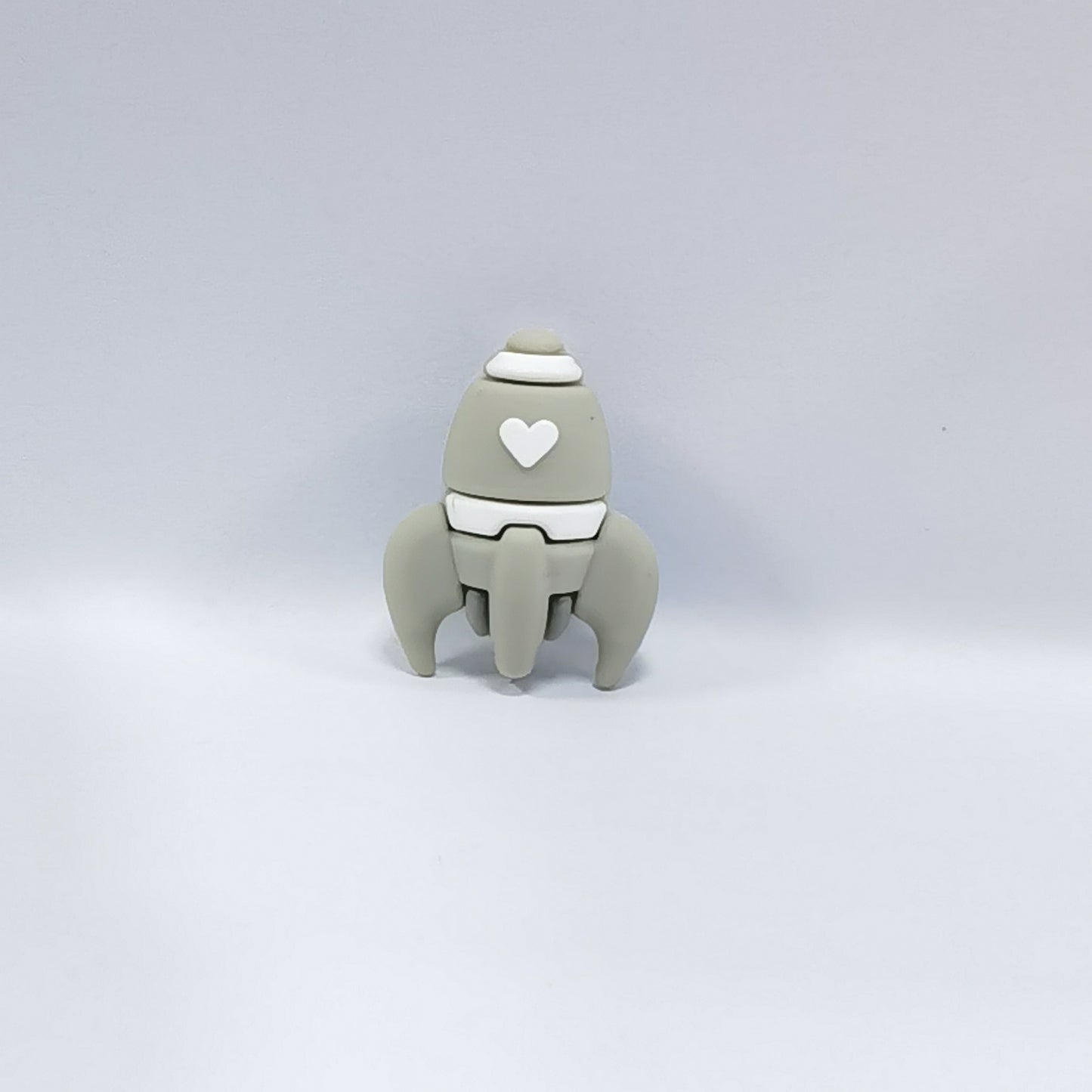 Silicone 3D Focal Beads Color Love Rocket Heart Detail 20pcs 6