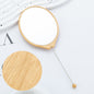 Beadable Plastic Mirrors Oval Wood Pattern