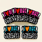 Silicone Focal Beads Colored Letters Hot Circle Badge Lightning Bolts 20pcs
