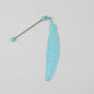 Beadable Feather Bookmarks Metal Colorful Detailed 13g - Candy Blue