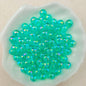Plating Round Acrylic Beads 10mm Iridescent Transparent 950pcs 25