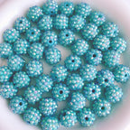 Bubblegum Round Rhinestone Beads 14mm Textured Shimmer 50pcs 17