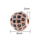 Fancy Zirconia Paved Brass Round Beads 6mm 8mm 10mm 30pcs 19