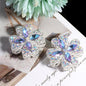 Alloy Clover Rhinestone Beads 30mm Fancy Decorative Charms 3pcs 9