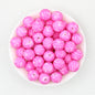 15mm Printed Floral Silicone Beads Multicolor Patterned 50pcs 7