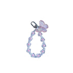 Acrylic Flower Laser Butterfly Beaded Keychain Translucent Colorful 5