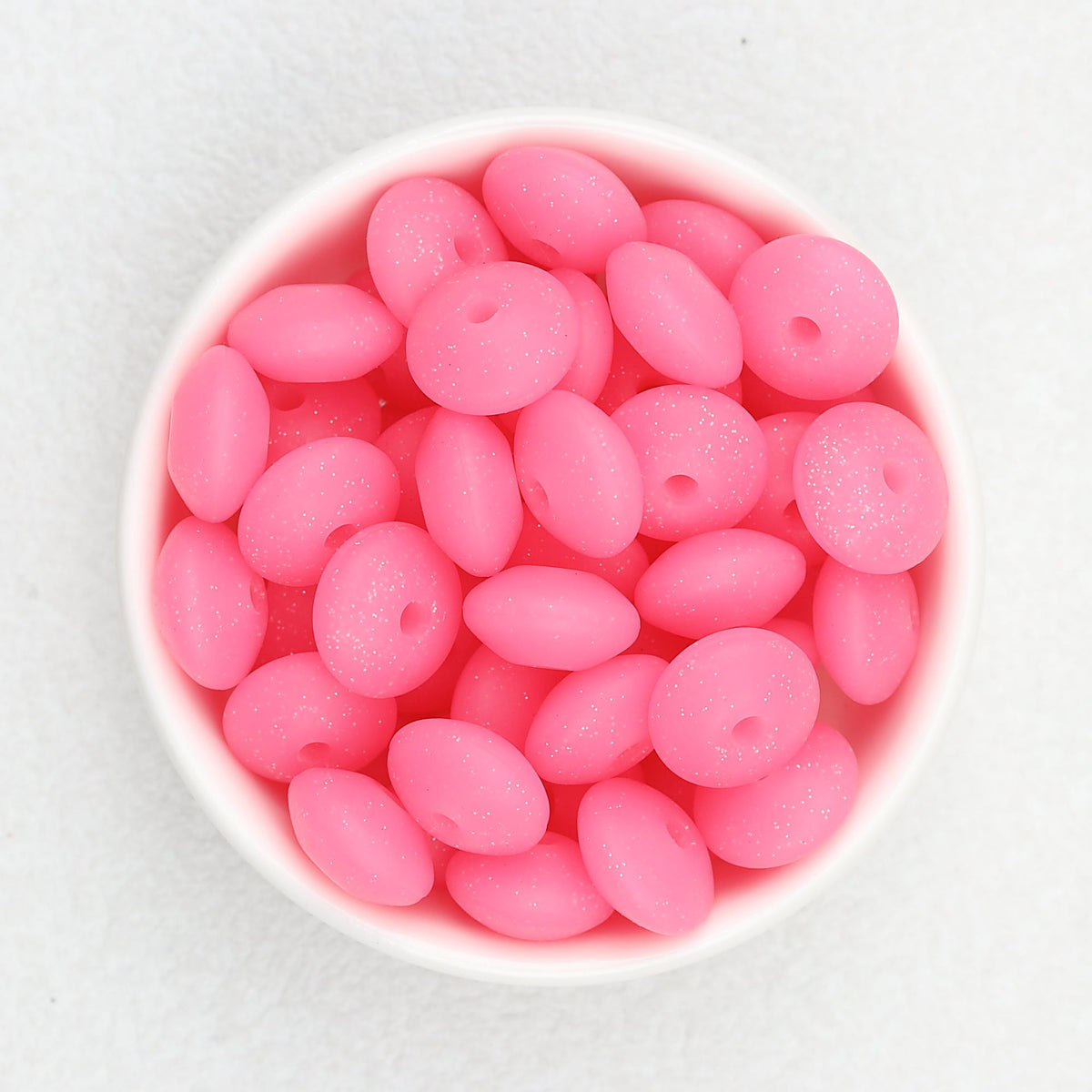 12mm Glitter Silicone Round Spacer Beads Assorted Colors 50pcs - 6