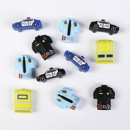Silicone 3D Police Theme Focal Beads 20 pcs 2