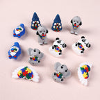 Silicone 3D Focal Beads Autism Pet Love Puzzle Pattern Puppies Panda 7