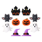 Silicone 3D Focal Beads Halloween Pumpkins Grimace Faces 20pcs