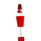 Silicone 3D Focal Beads Christmas Cup With Santa Hat 20pcs 2