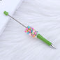 Beadable Pen with Heart Confetti and Rhinestone 12