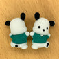 Silicone 3D Focal Beads Pochacco Dog Teal Shirt Floppy Ears