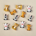 3D Zebra Giraffe Animal Silicone Focal Beads 20 Pcs  3