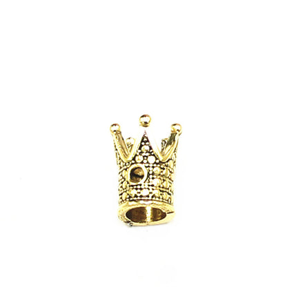 Crown Metal Beads 12mm Vintage Large Hole Alloy 50pcs 4