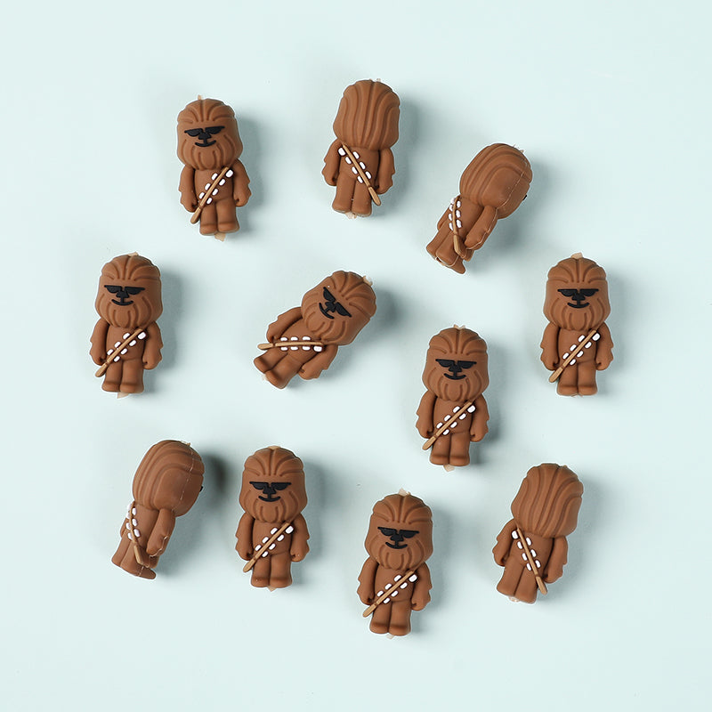 Silicone 3D Focal Beads Star Wars Chewbacca Detailed Fur Bandolier 20pcs 3