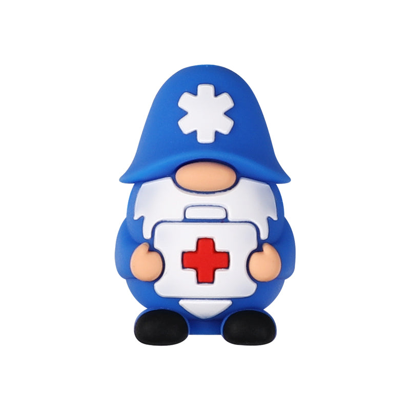 Silicone 3D Focal Beads Medical Midget Fire Gnome Police Vest 20pcs 14