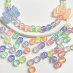 Colored Round Acrylic Beads 8mm Pastel Glossy Shimmer 100pcs 3