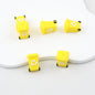 3D Colorful Trash Can Silicone Focal Beads Set 20pcs - Yellow