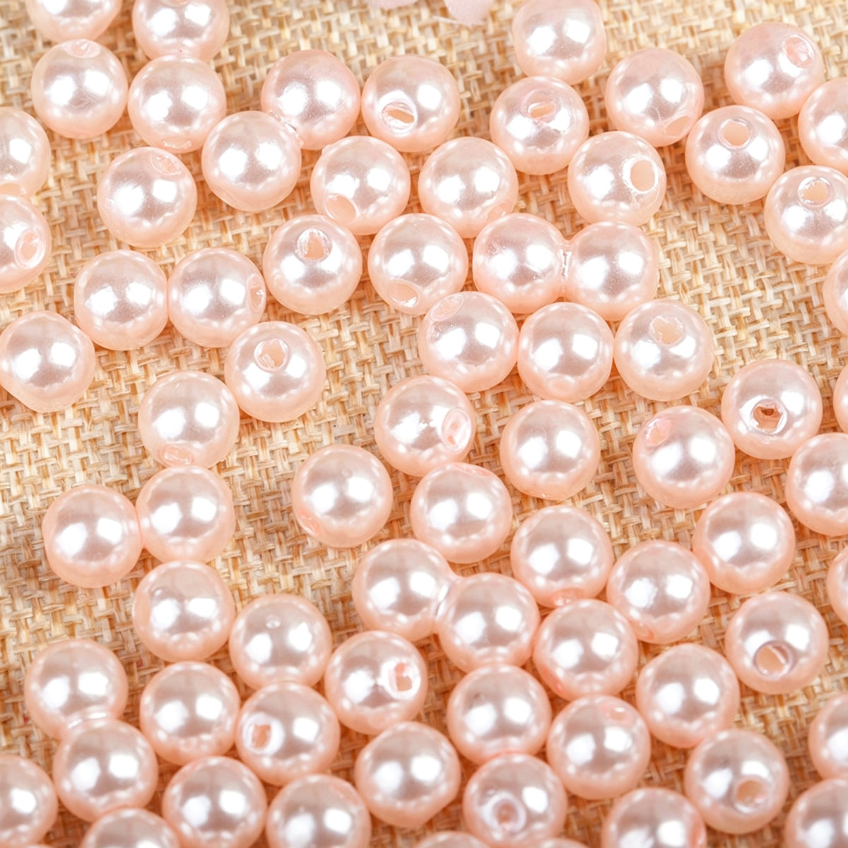 Round Faux Pearl ABS Plastic Beads Wholesale, Colorful Shiny Craft Colors, 6mm