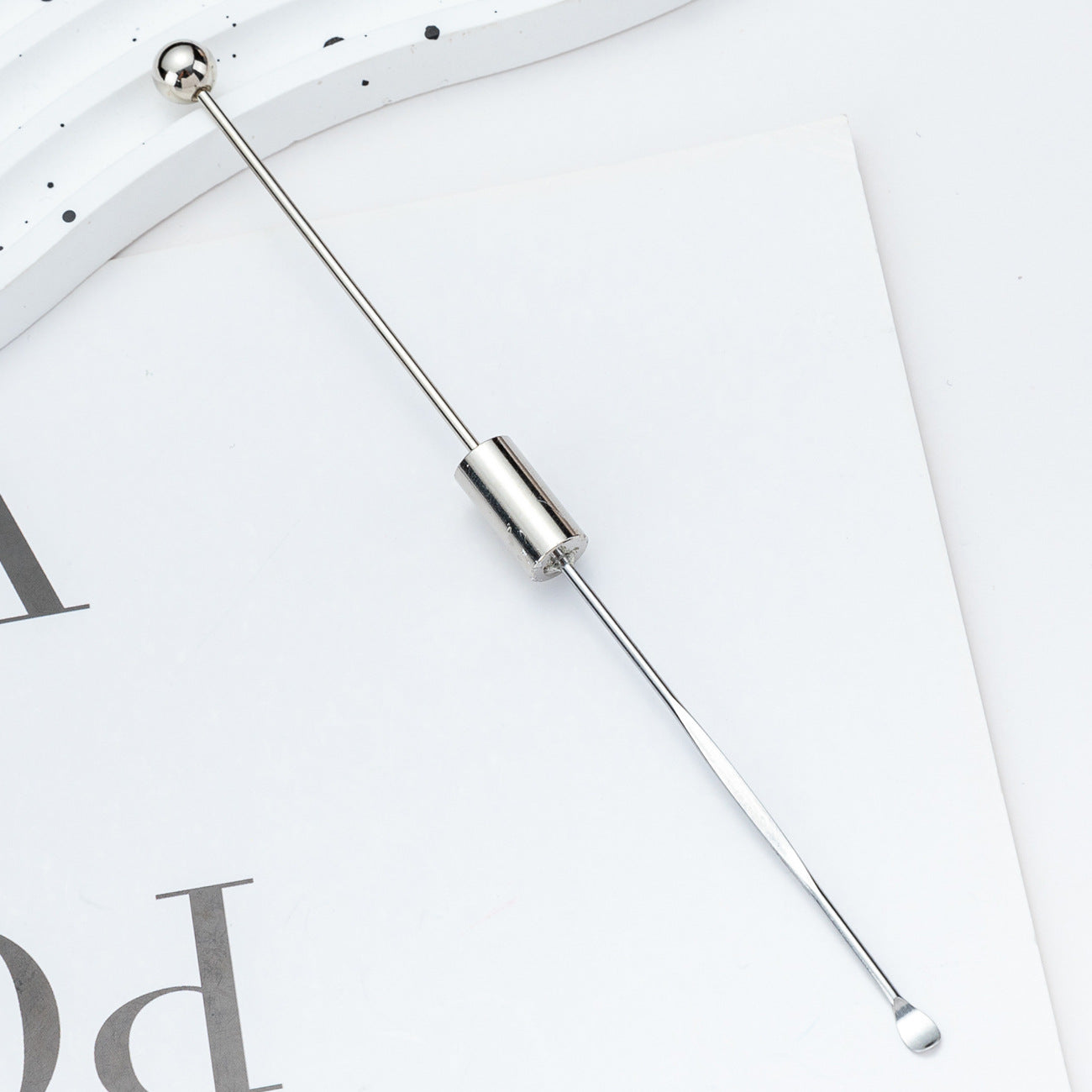 Beadable Metal Ear Picks Plated Finish