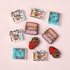 Silicone Focal Beads Dog Mom Leopard Print Paw Patterns 1 pcs 6